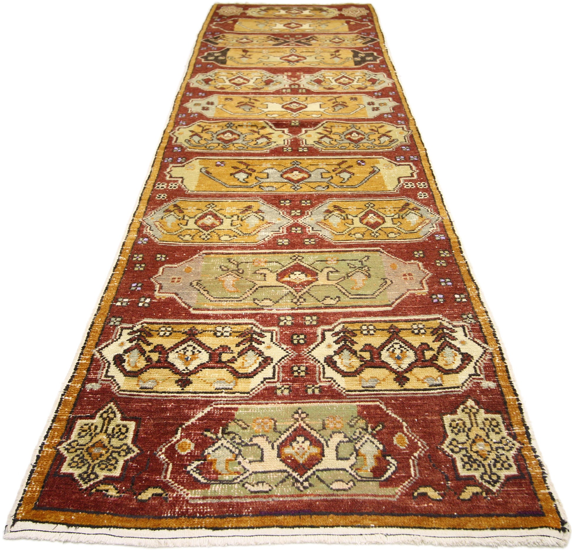 3 x 10 Vintage Turkish Oushak Rug 51129