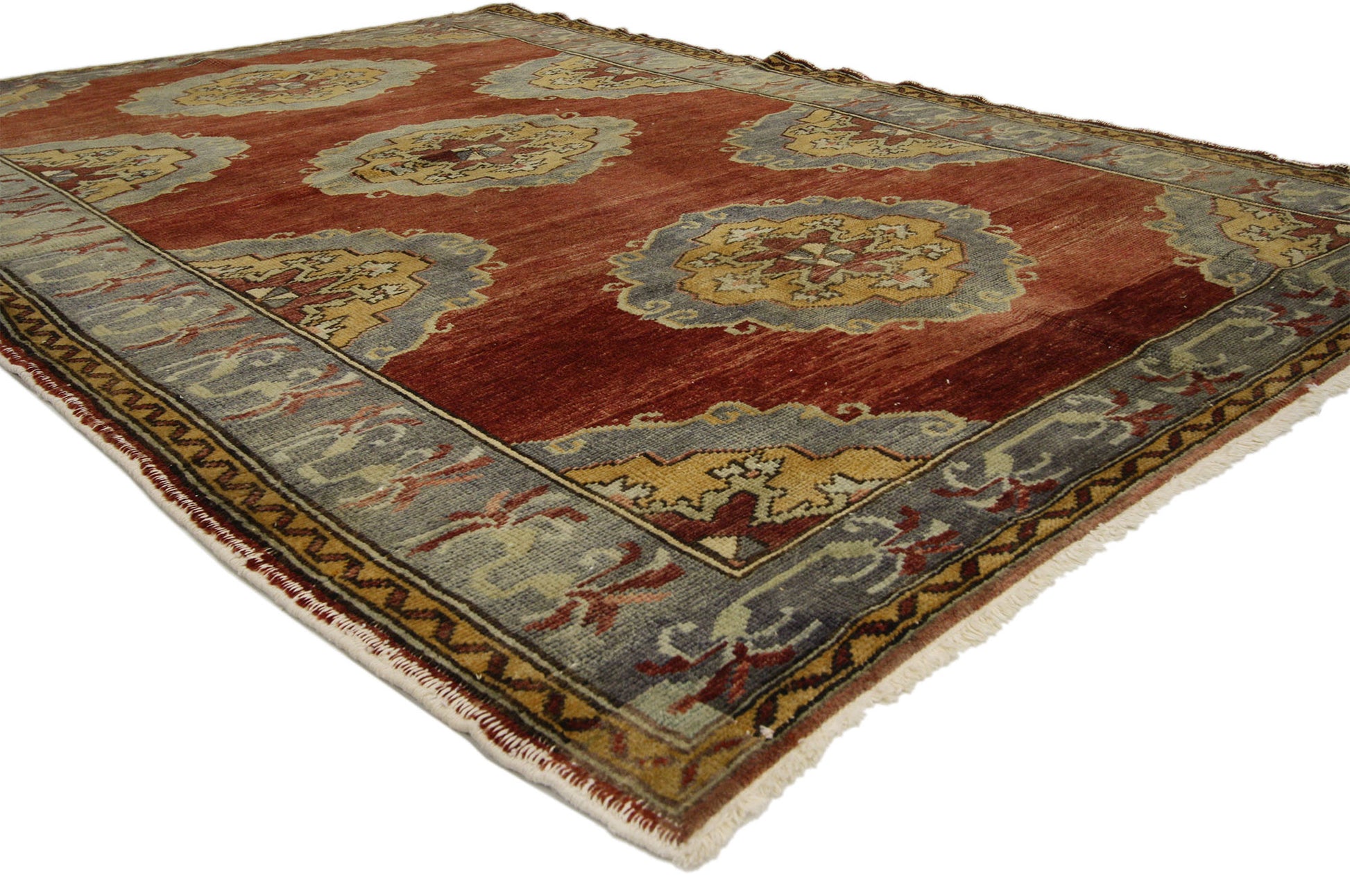 5 x 7 Vintage Turkish Oushak Rug 51135