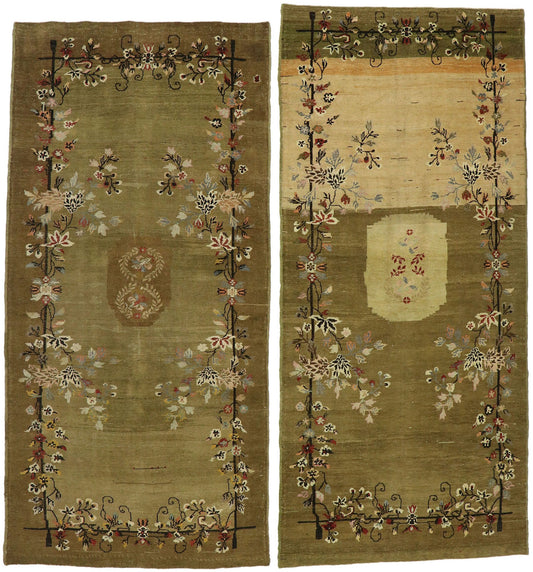 5 x 11 Vintage Turkish Oushak Rug 51138