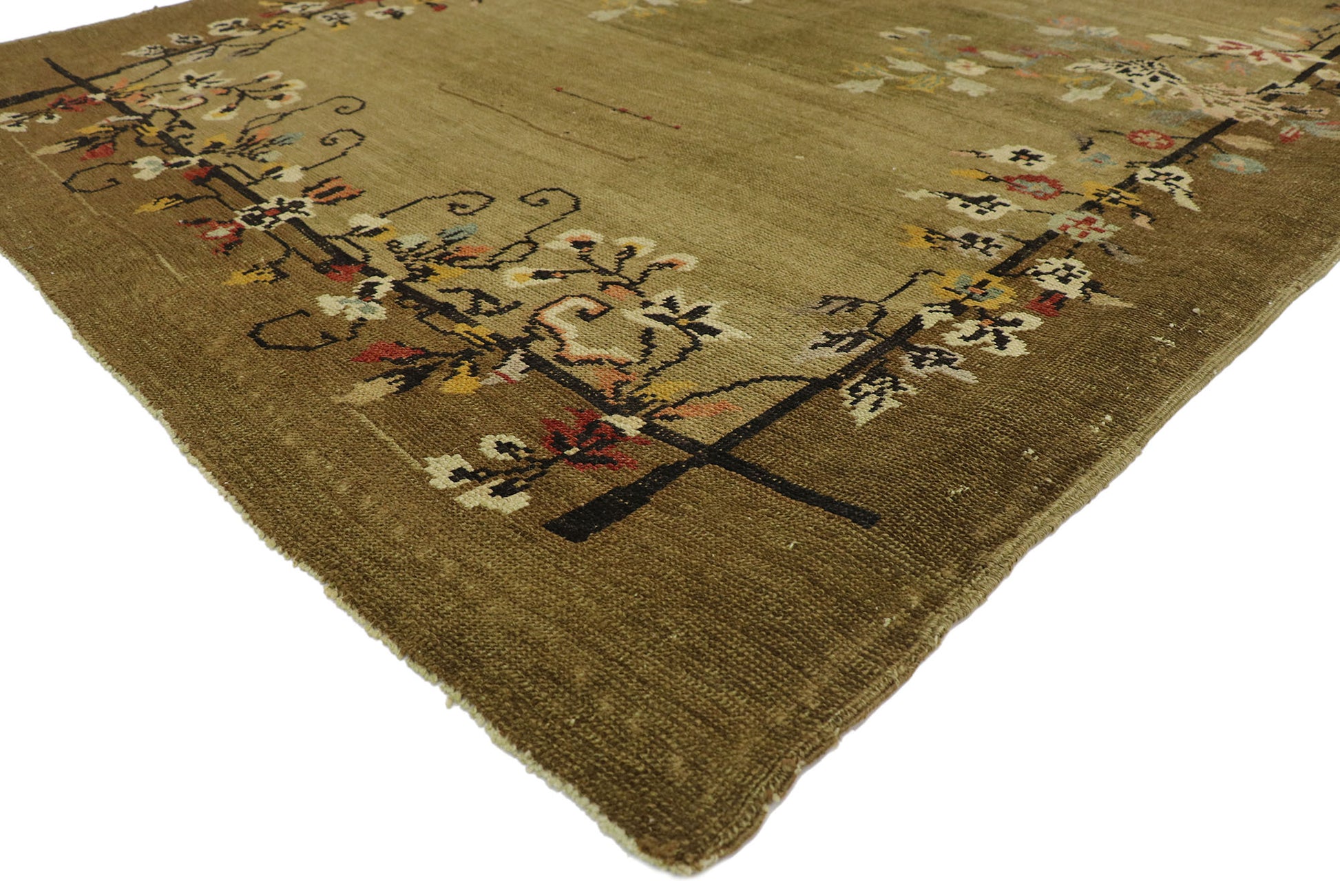 5 x 11 Vintage Turkish Oushak Rug 51138