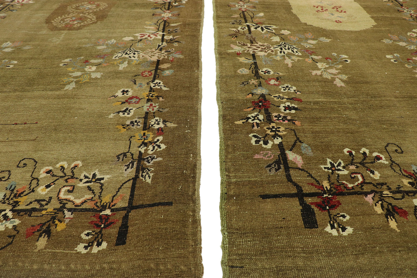 5 x 12 Vintage Turkish Oushak Rug 51139