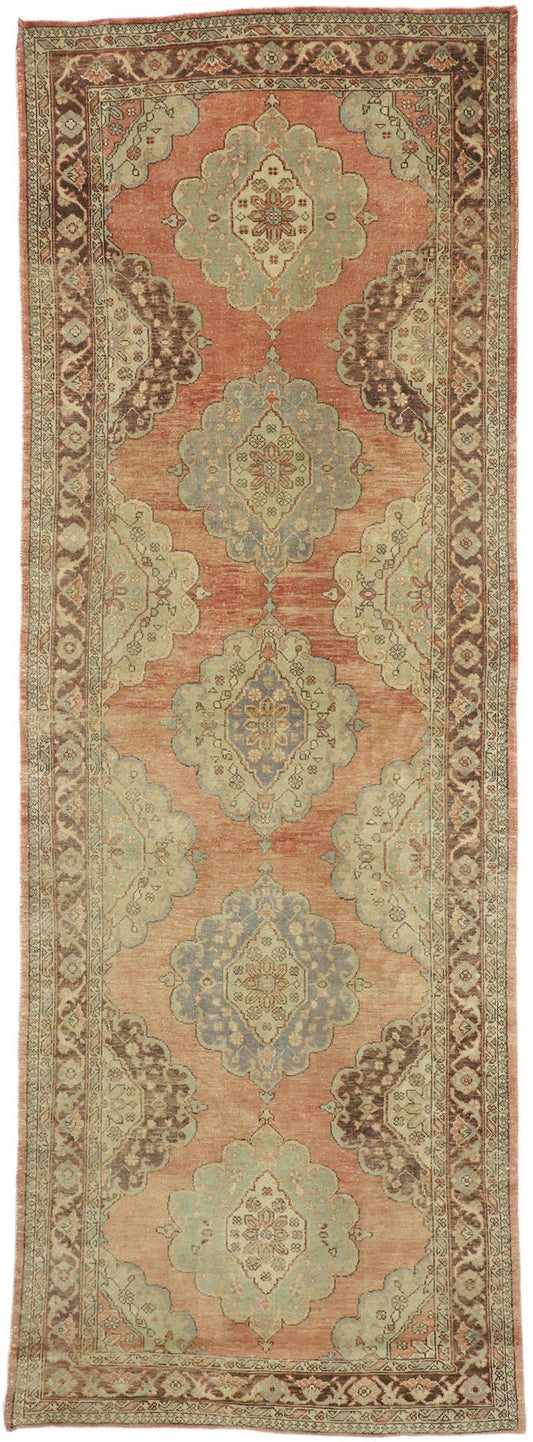 5 x 13 Vintage Turkish Oushak Rug 51142