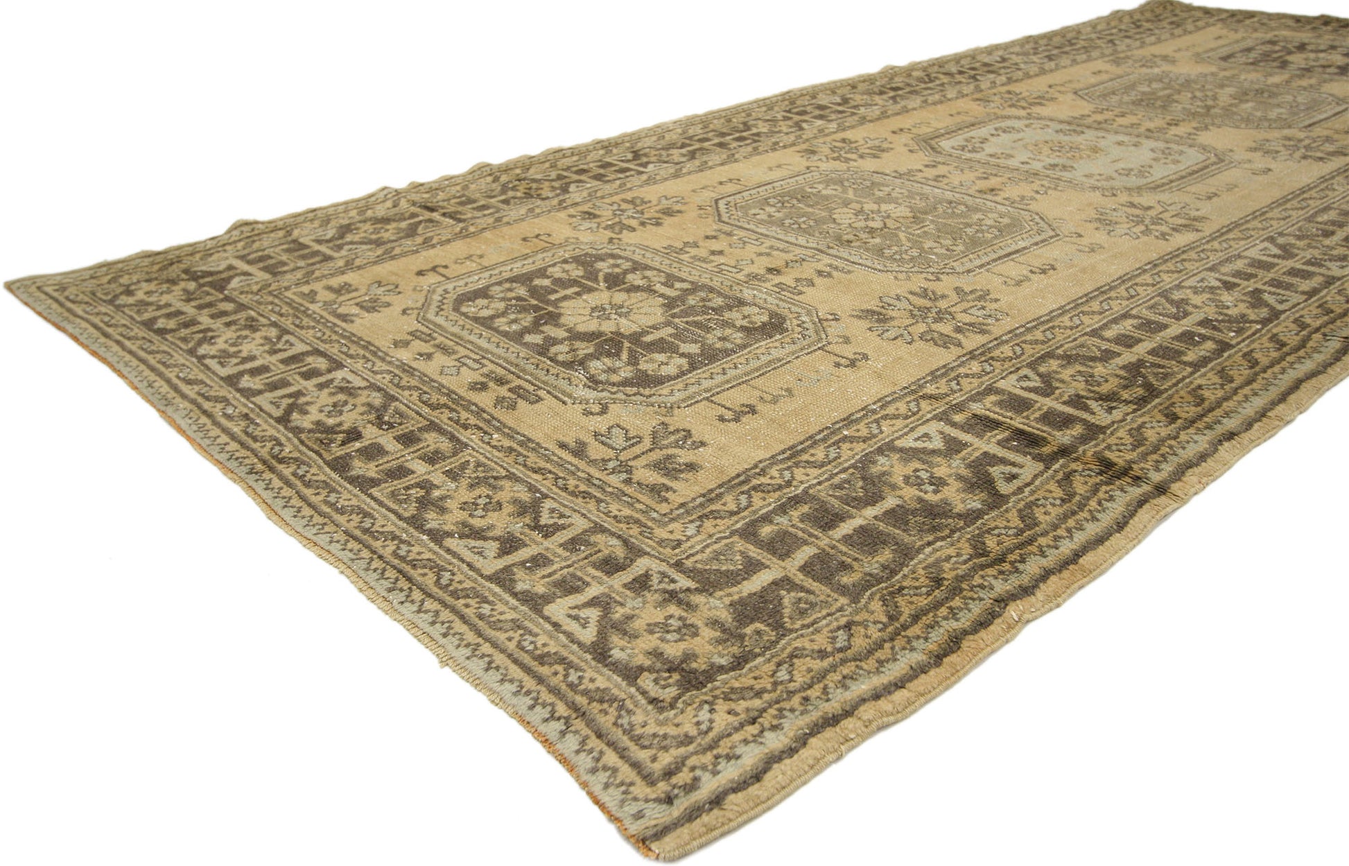 5 x 12 Vintage Turkish Oushak Rug 51144