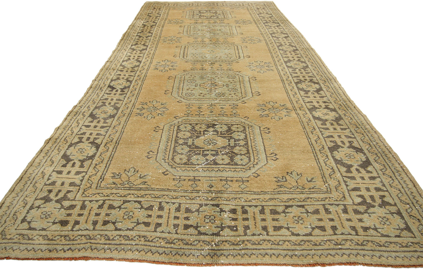 5 x 12 Vintage Turkish Oushak Rug 51146