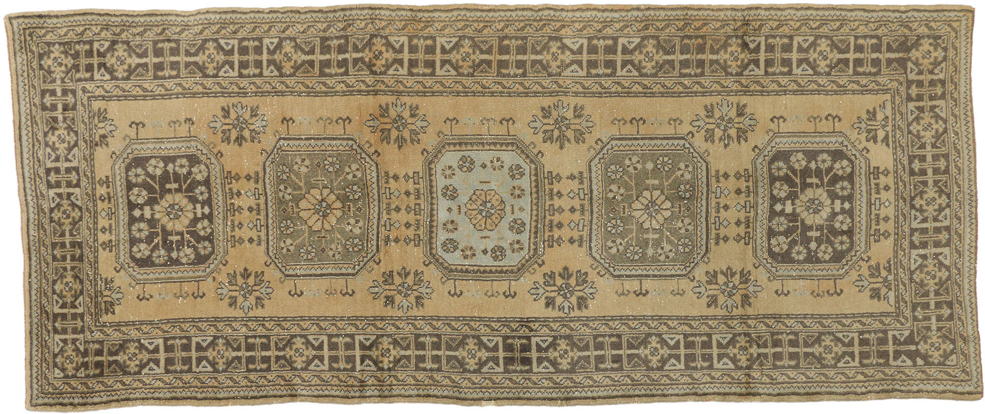 5 x 12 Vintage Turkish Oushak Rug 51148