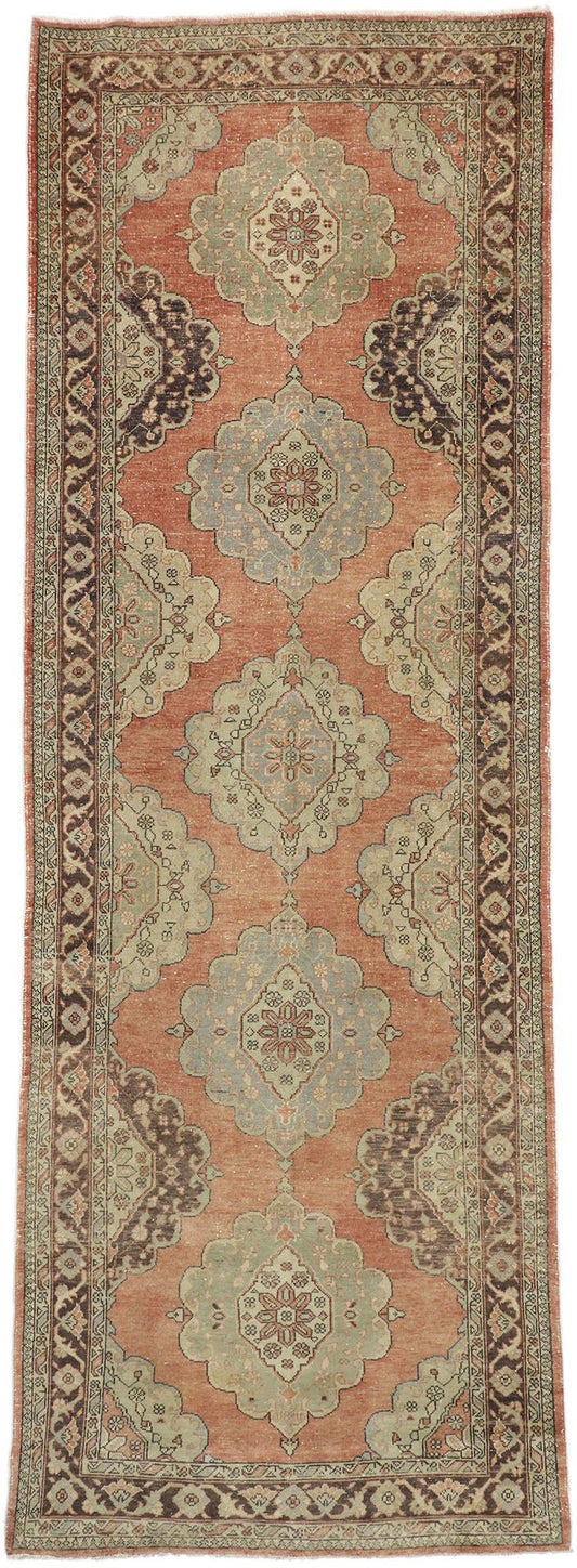 5 x 13 Vintage Turkish Oushak Rug 51149