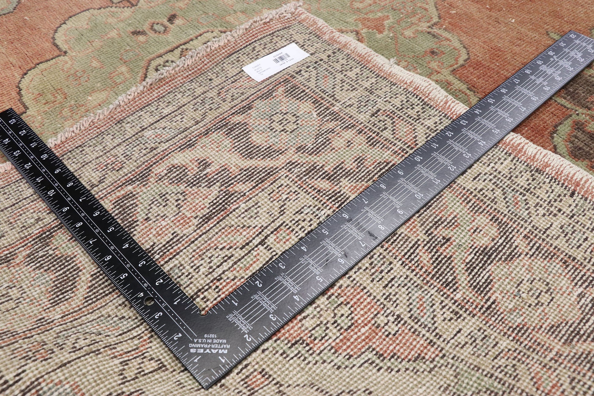 5 x 13 Vintage Turkish Oushak Rug 51149