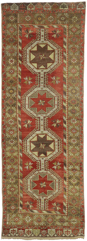 5 x 15 Vintage Turkish Oushak Rug 51150