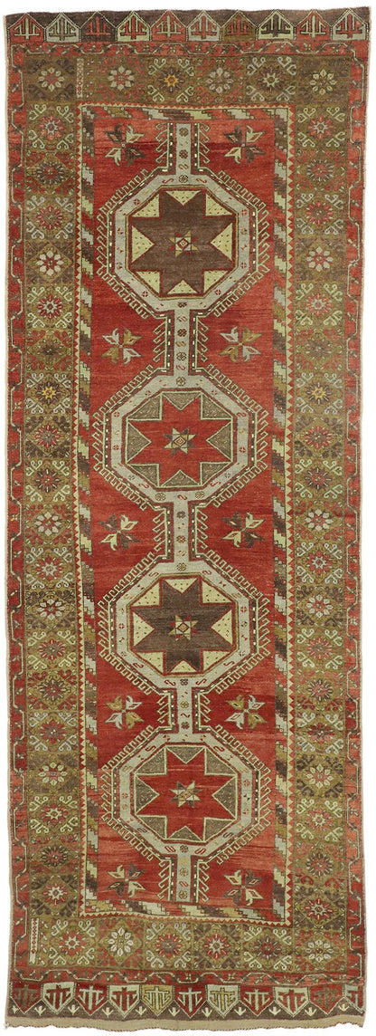 5 x 15 Vintage Turkish Oushak Rug 51150
