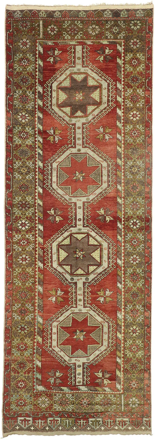 5 x 15 Vintage Turkish Oushak Rug 51151