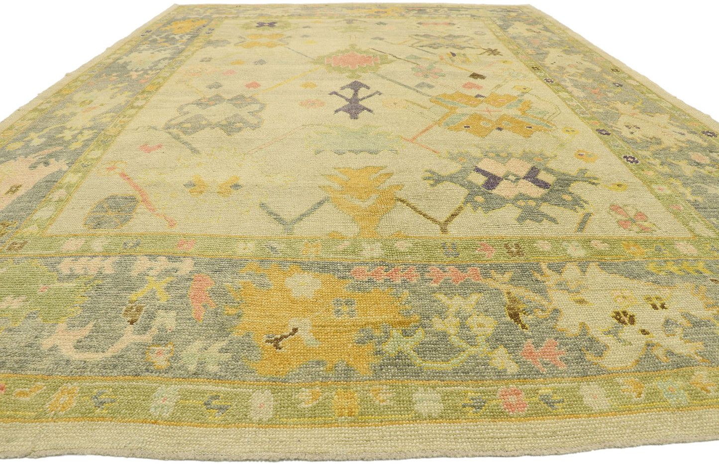 10 x 15 New Contemporary Turkish Oushak Rug 52152