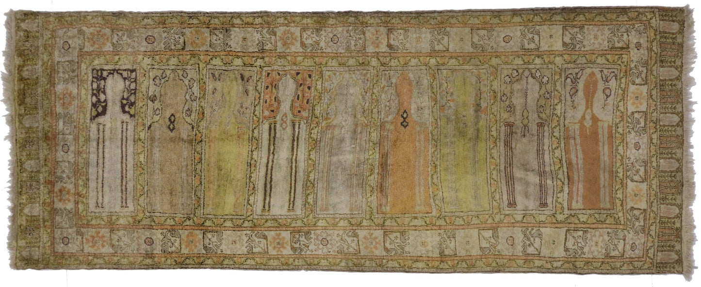 3 x 8 Vintage Oushak Rug 51157