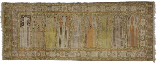 3 x 8 Vintage Oushak Rug 51157