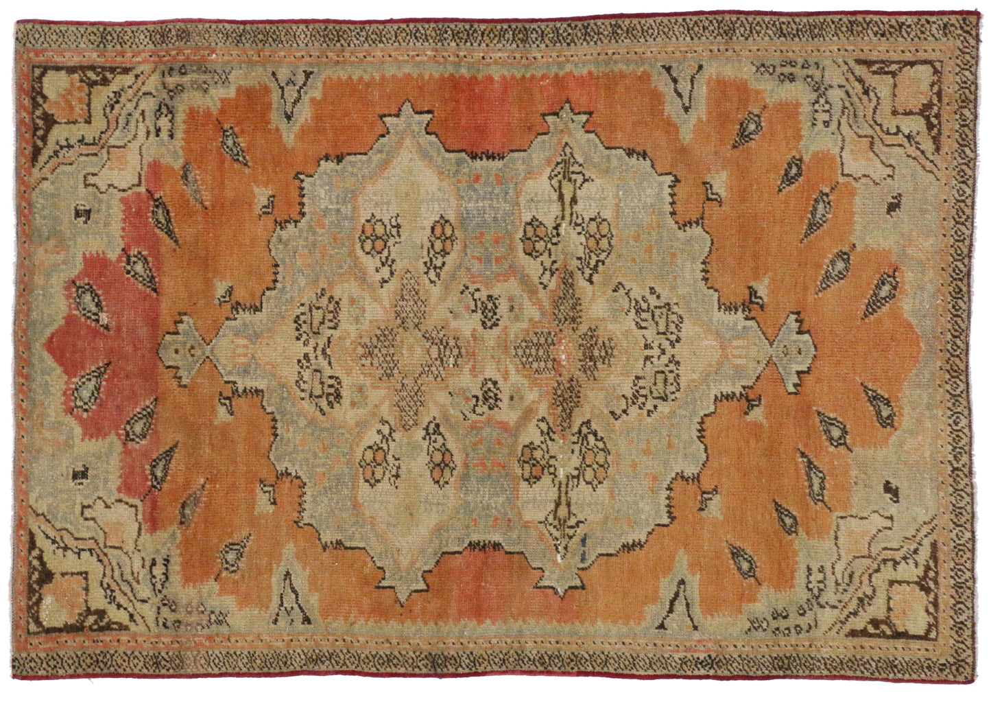 4 x 5 Vintage Oushak Rug 51169