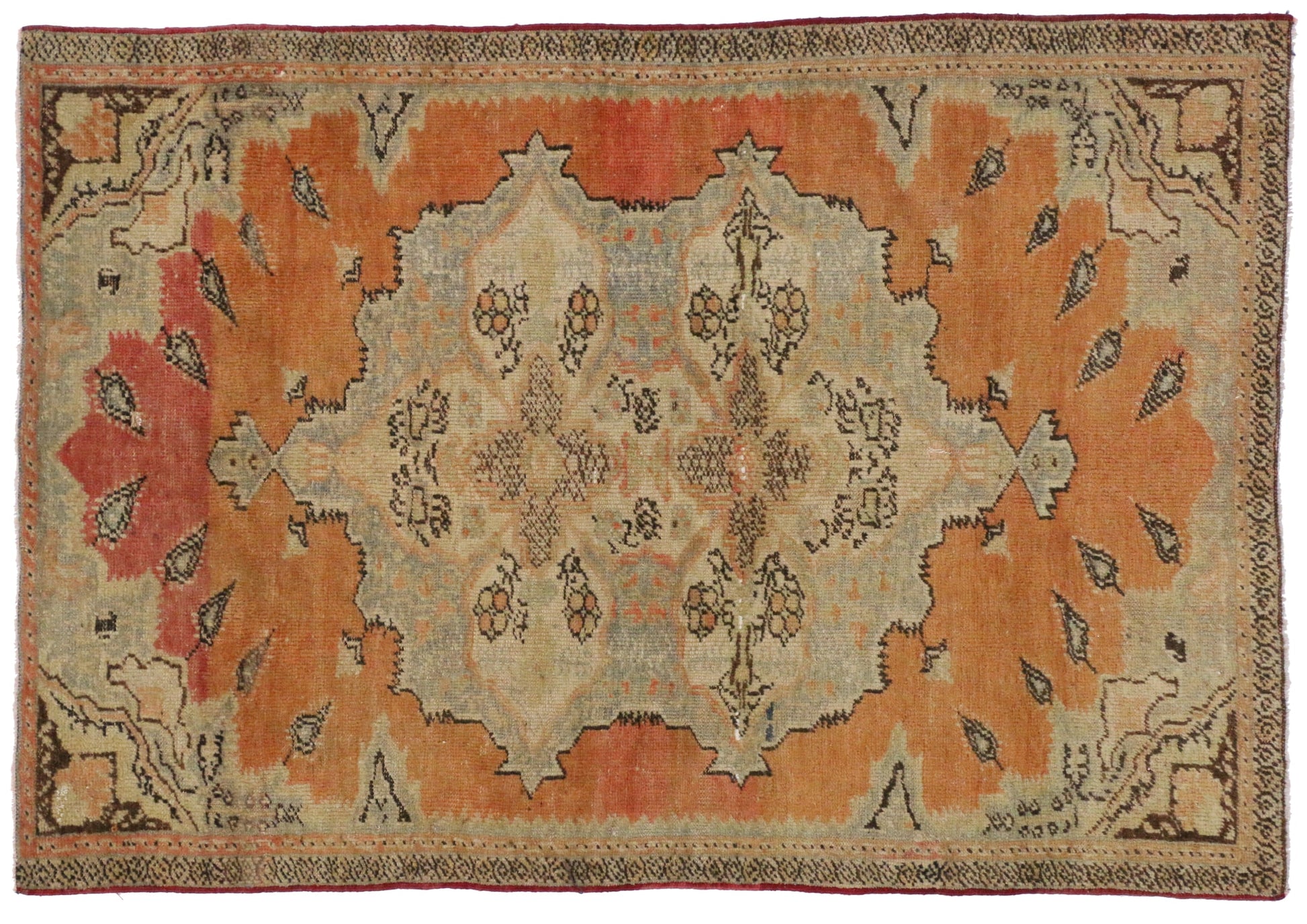 4 x 5 Vintage Oushak Rug 51169