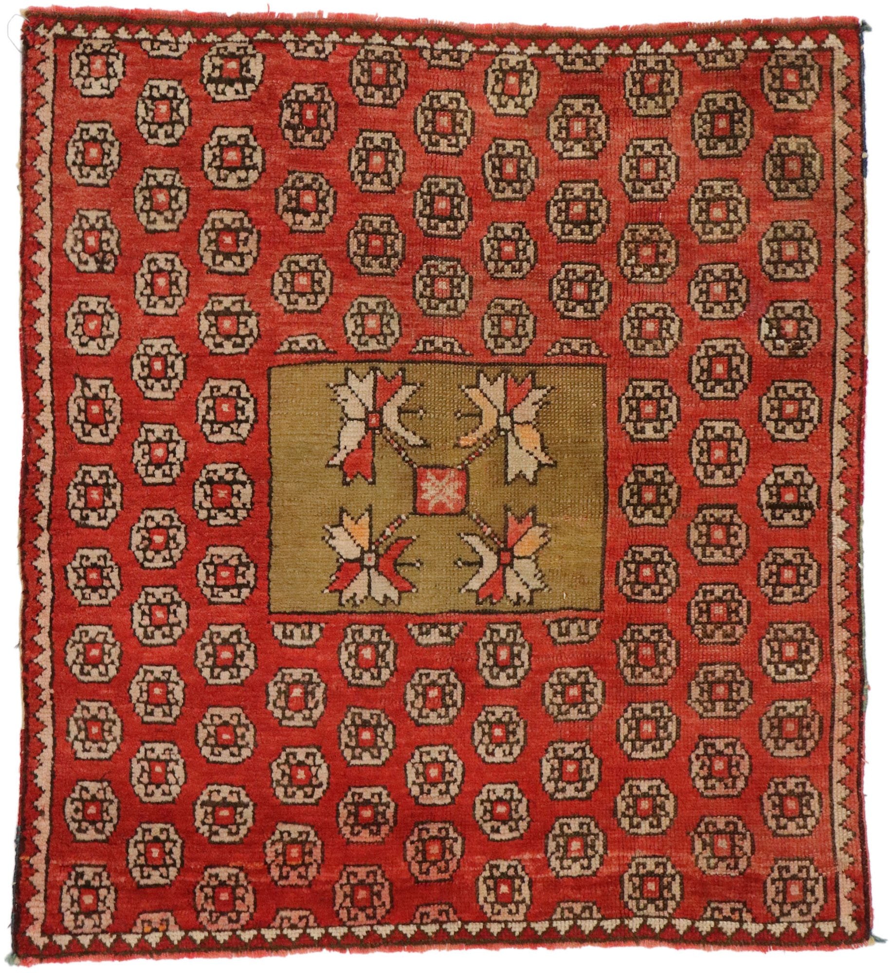 3 x 3 Antique Caucasian Karabagh Rug 51170