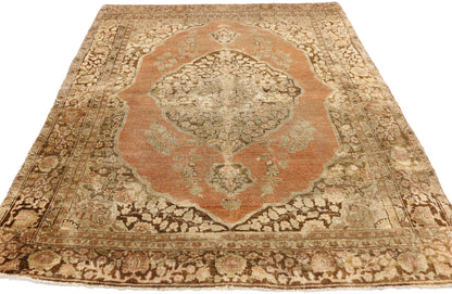 4 x 5 Antique Persian Tabriz Rug 51171