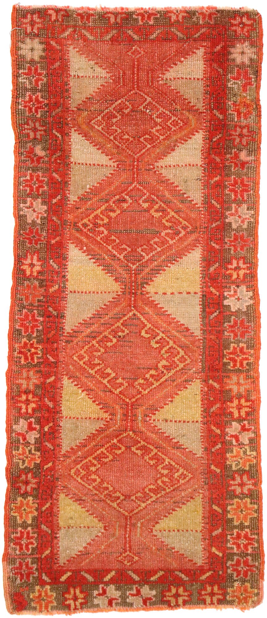 1 x 3 Vintage Turkish Yastik Rug 51179