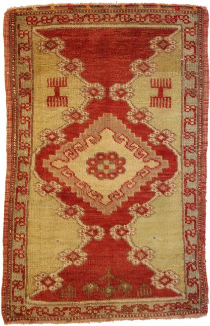 2 x 3 Vintage Turkish Yastik Rug 51184