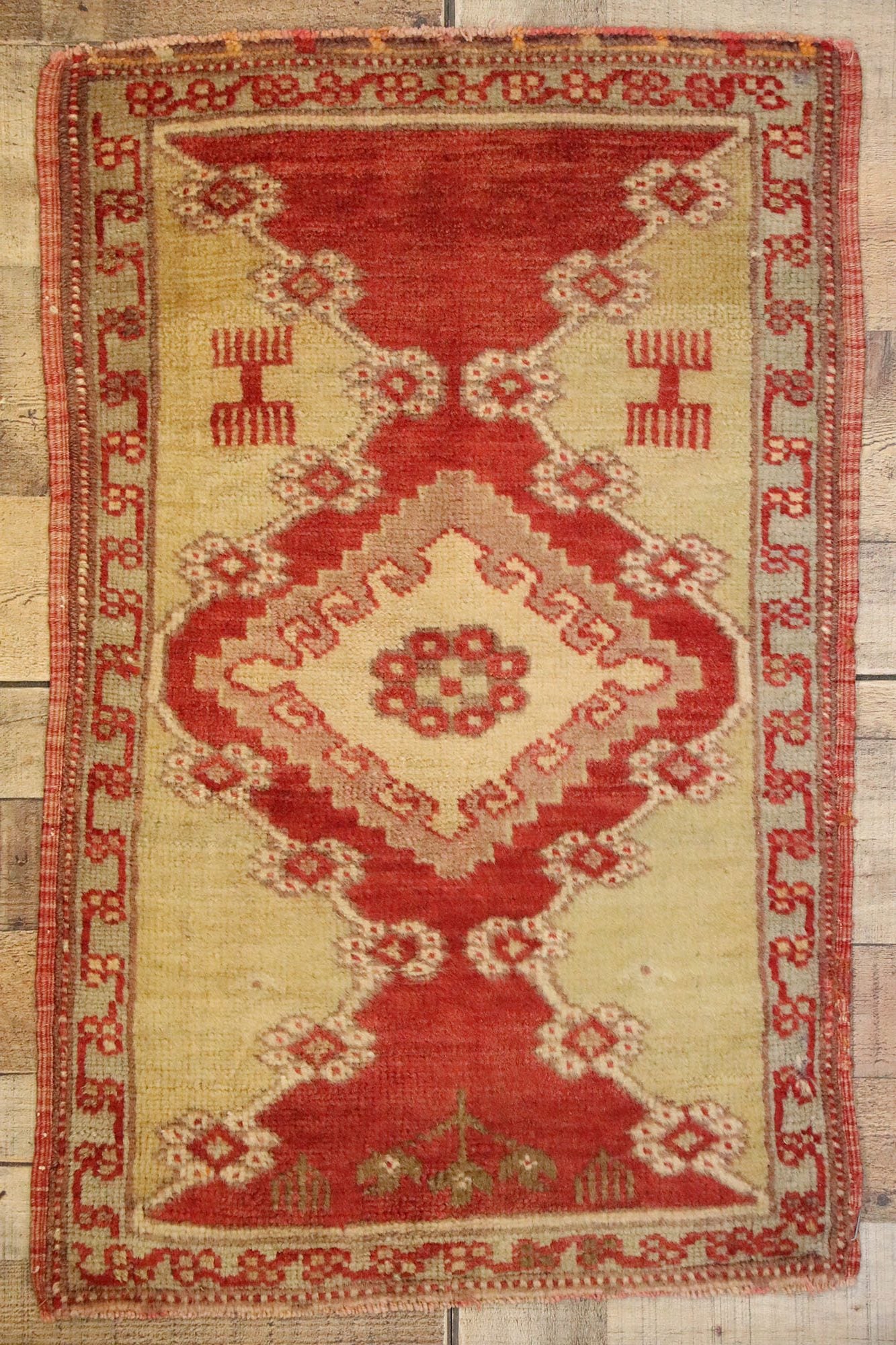 2 x 3 Vintage Turkish Yastik Rug 51184