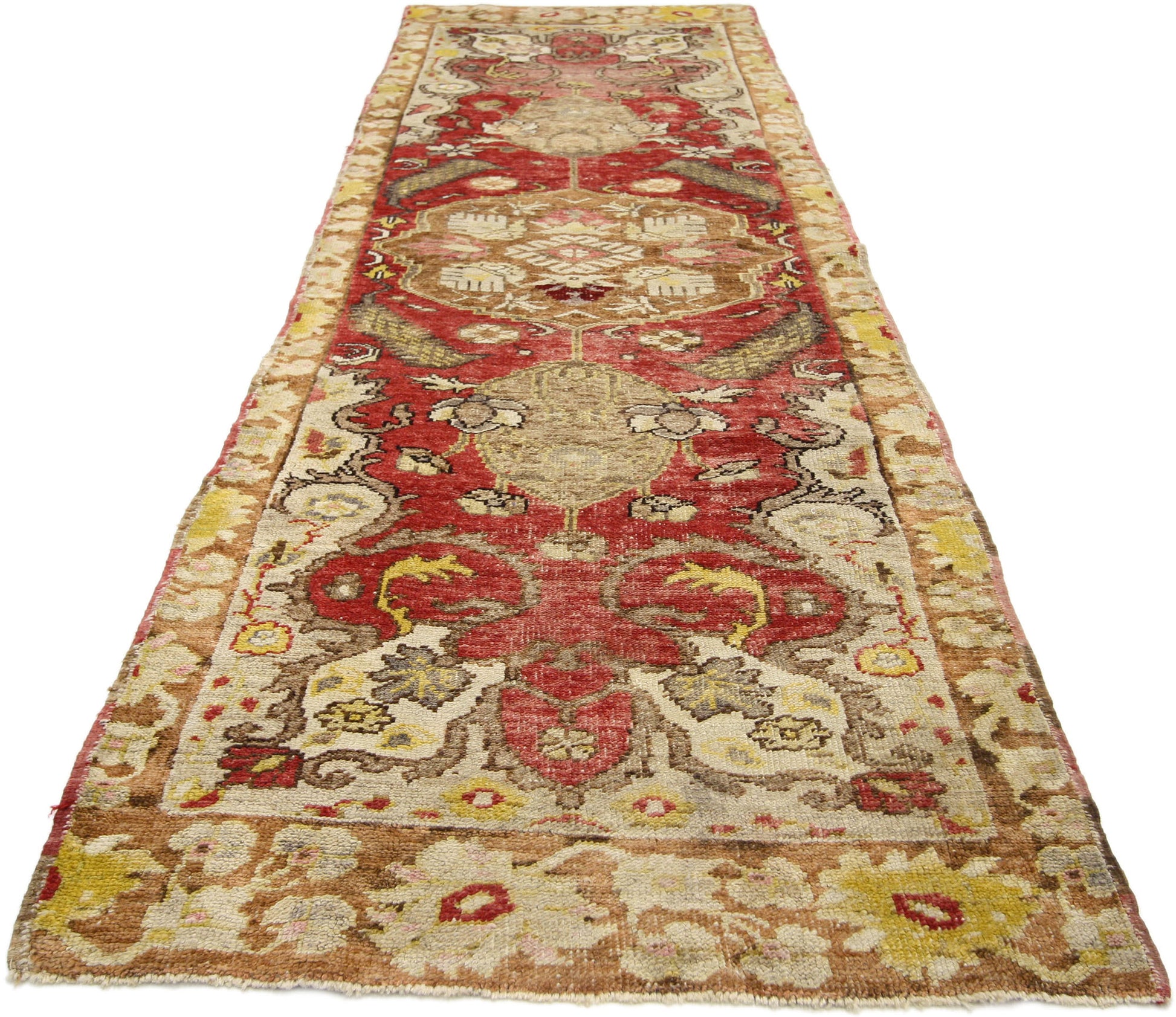 3 x 9 Vintage Turkish Oushak Runner 51189