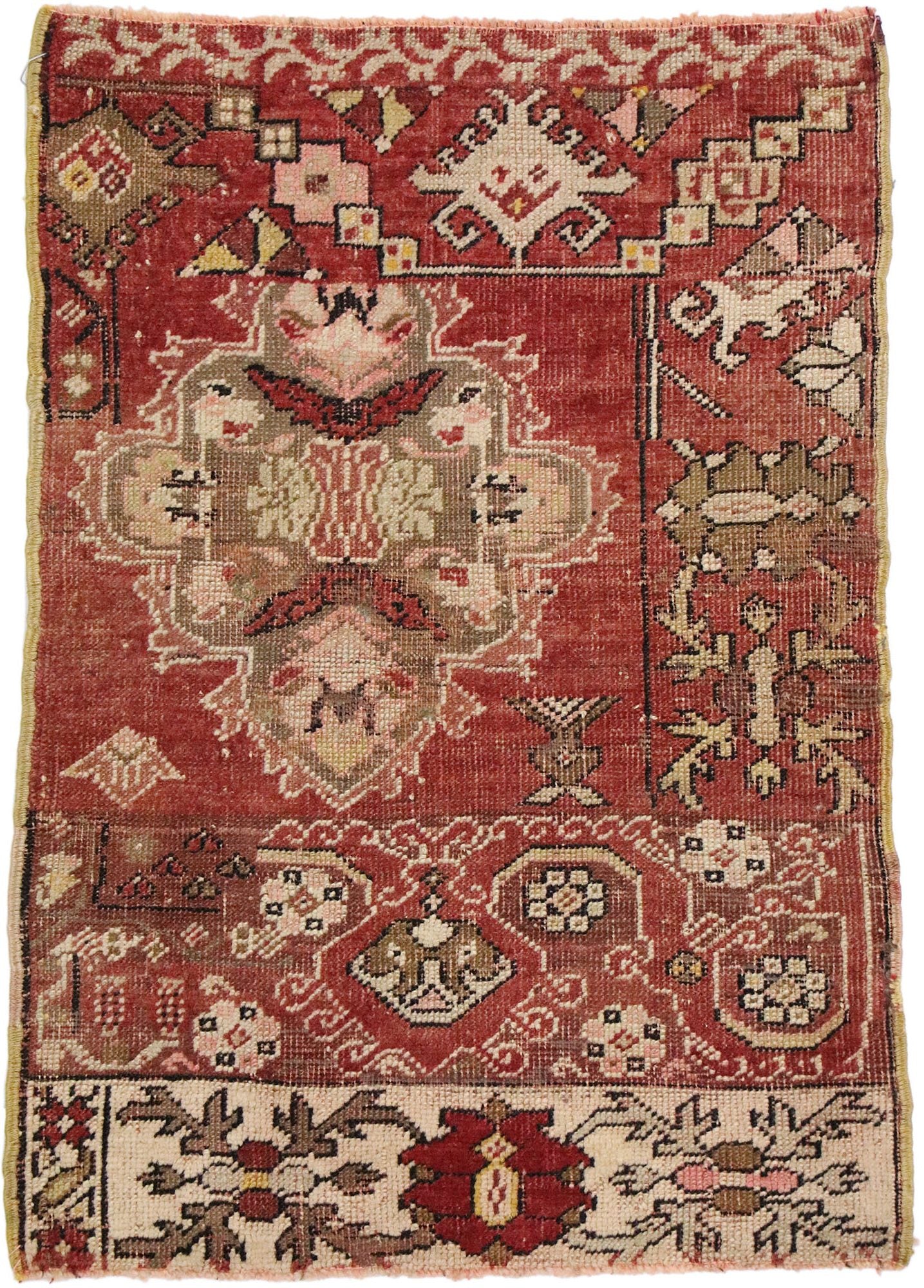 2 x 2 Vintage Turkish Yastik Rug 51192