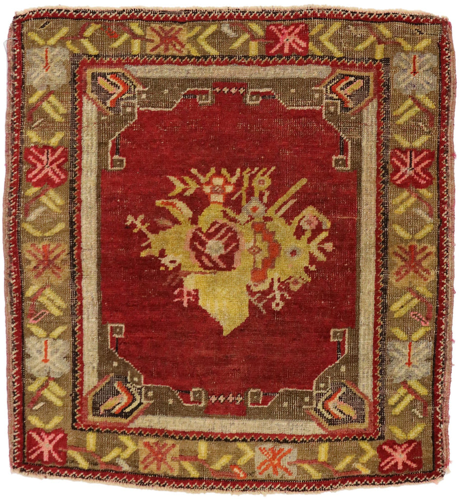 2 x 2 Vintage Turkish Yastik Rug 51195