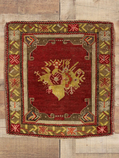 2 x 2 Vintage Turkish Yastik Rug 51195