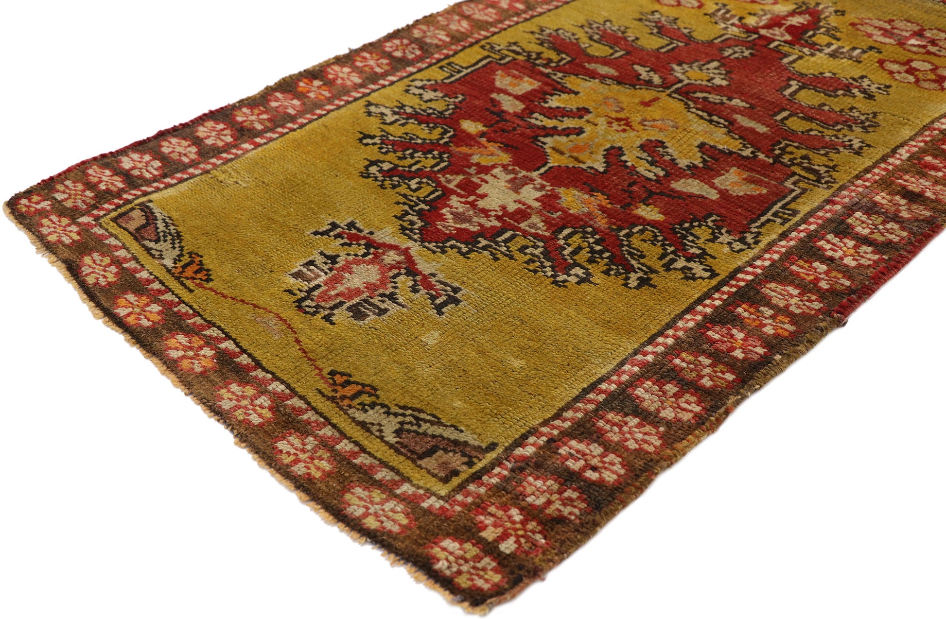 2 x 3 Vintage Turkish Yastik Rug 51197
