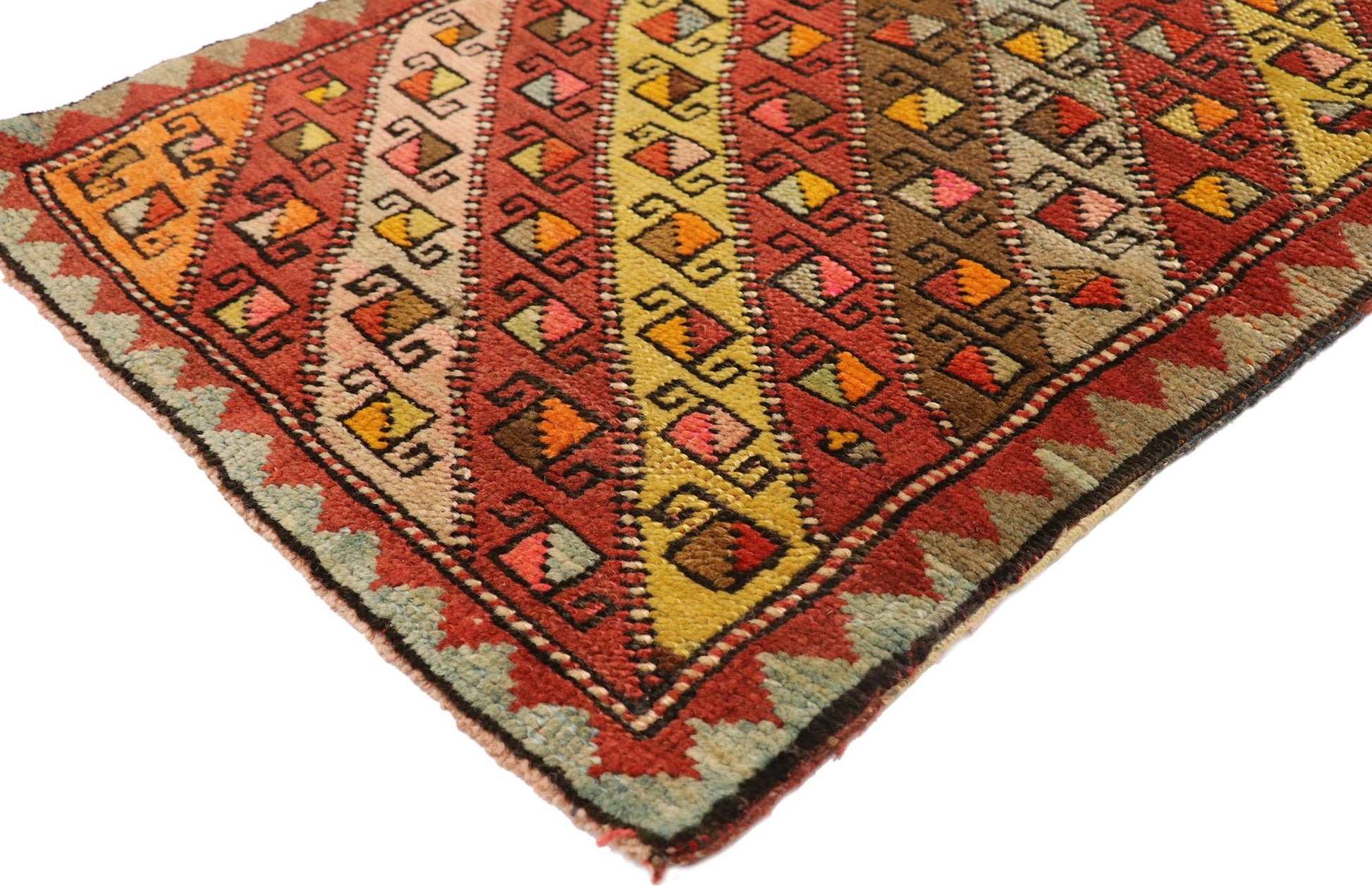 2 x 3 Vintage Turkish Yastik Rug 51198