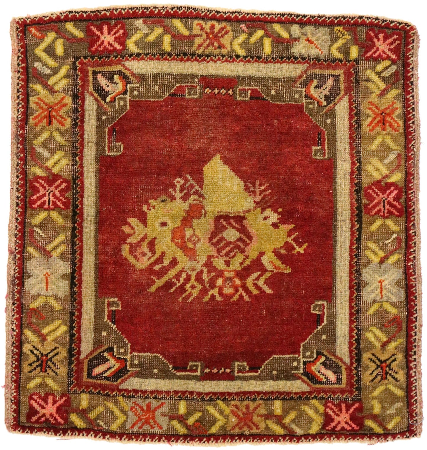 2 x 2 Vintage Turkish Yastik Rug 51199