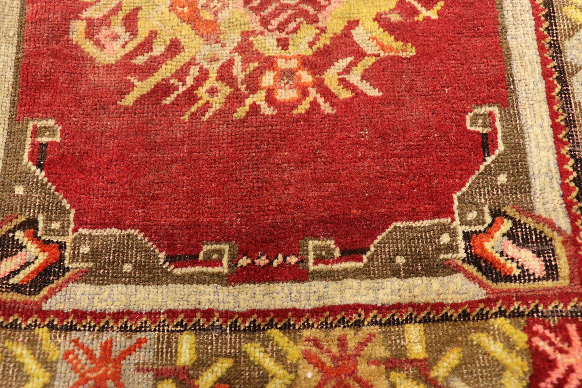 2 x 2 Vintage Turkish Yastik Rug 51199 | Esmaili Rugs