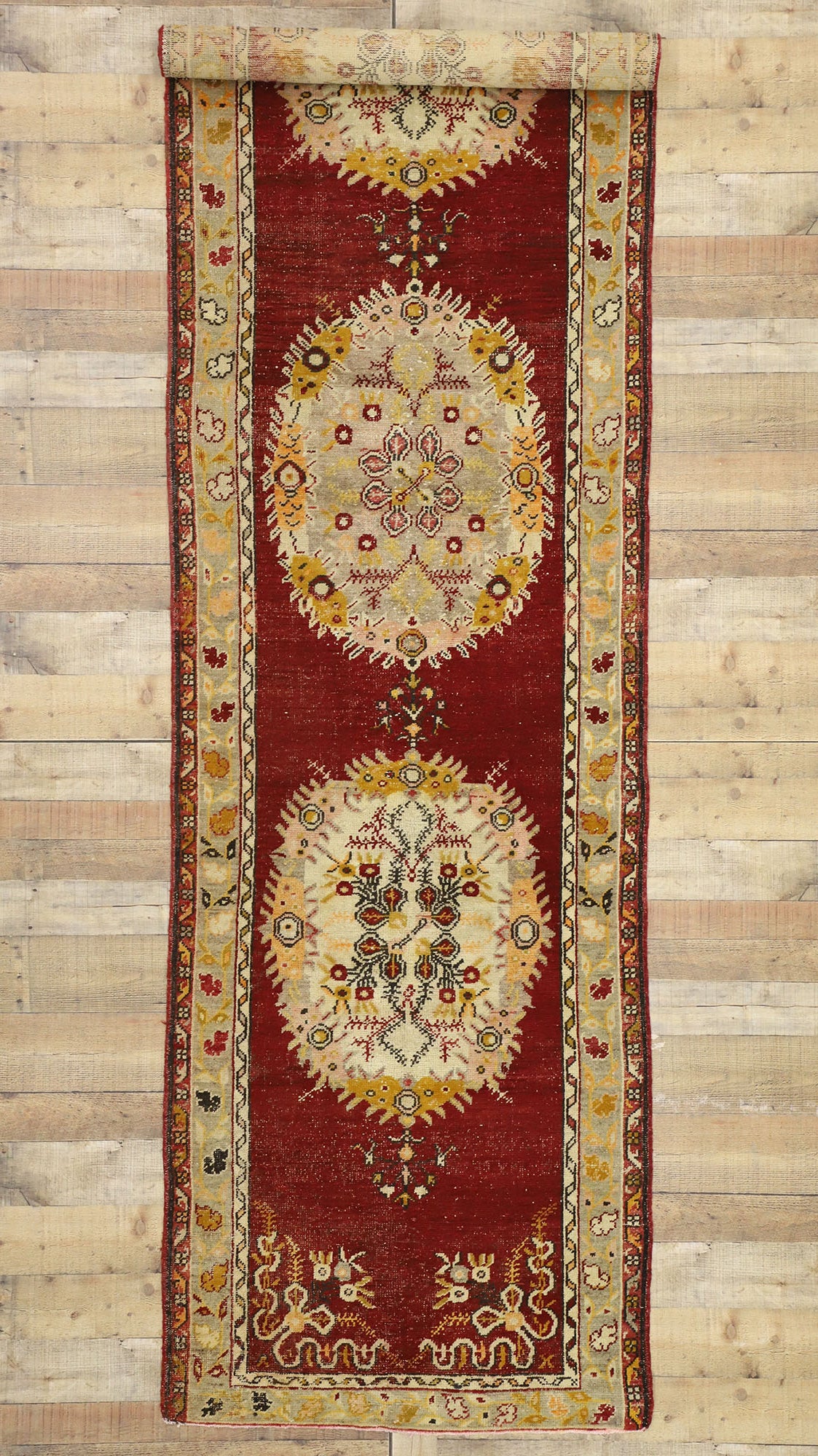 3 x 13 Vintage Turkish Oushak Runner 51202