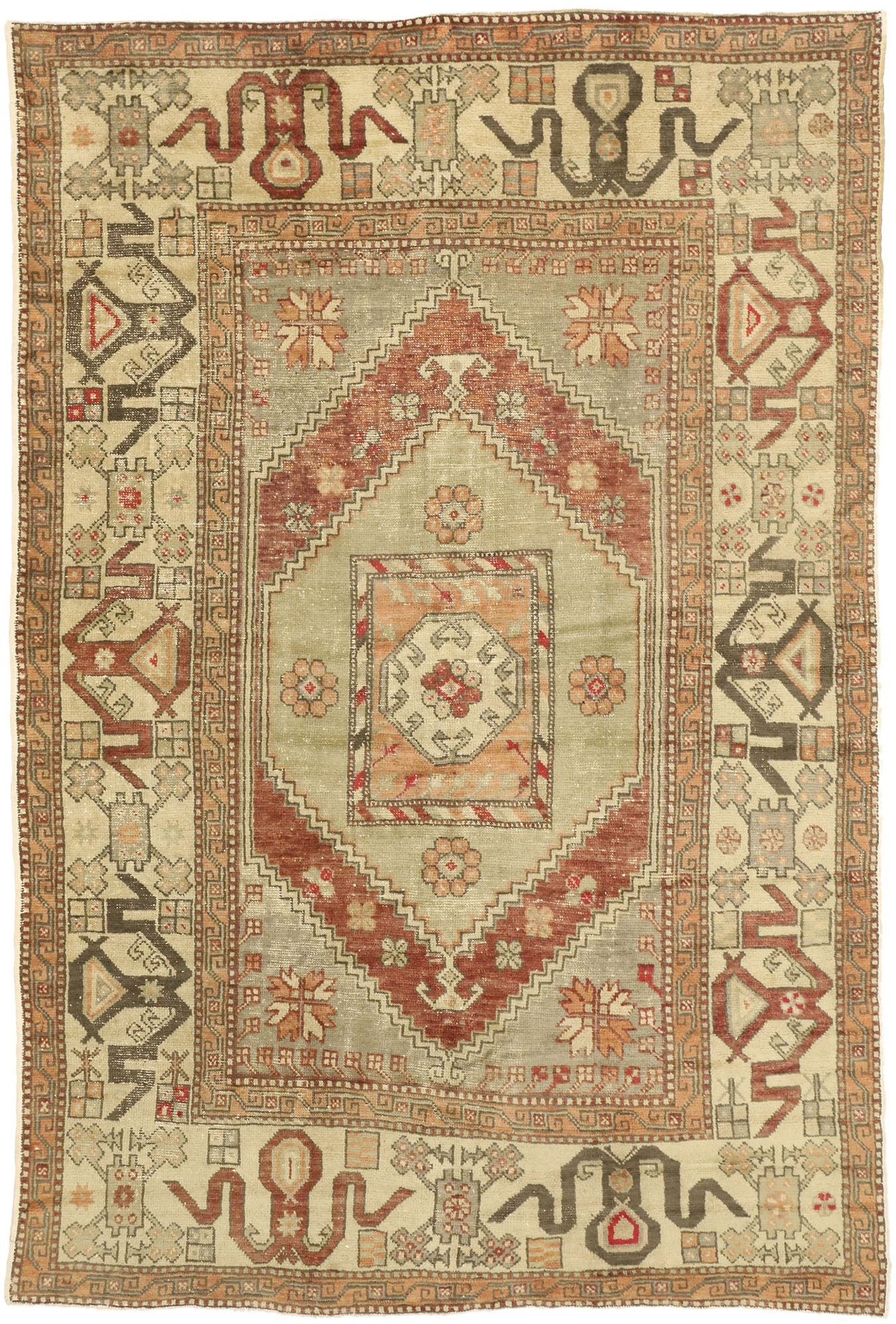 6 x 9 Vintage Oushak Rug 51203
