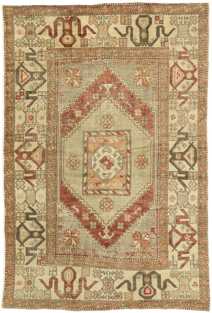 6 x 9 Vintage Oushak Rug 51203