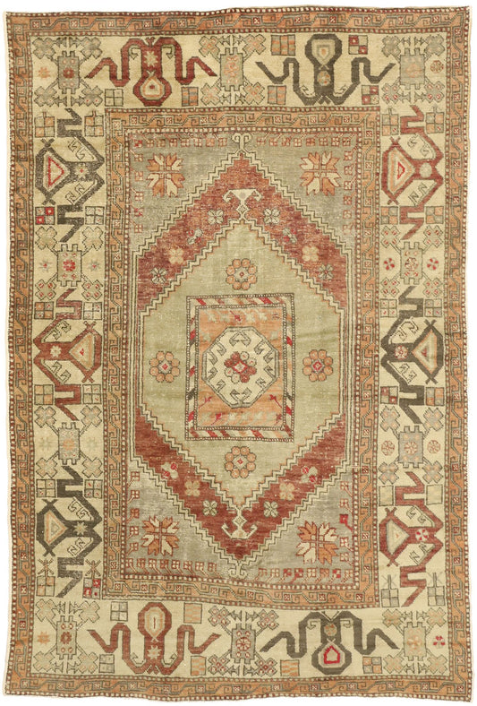 6 x 9 Vintage Oushak Rug 51203