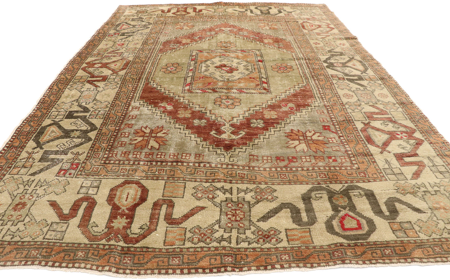 6 x 9 Vintage Oushak Rug 51203