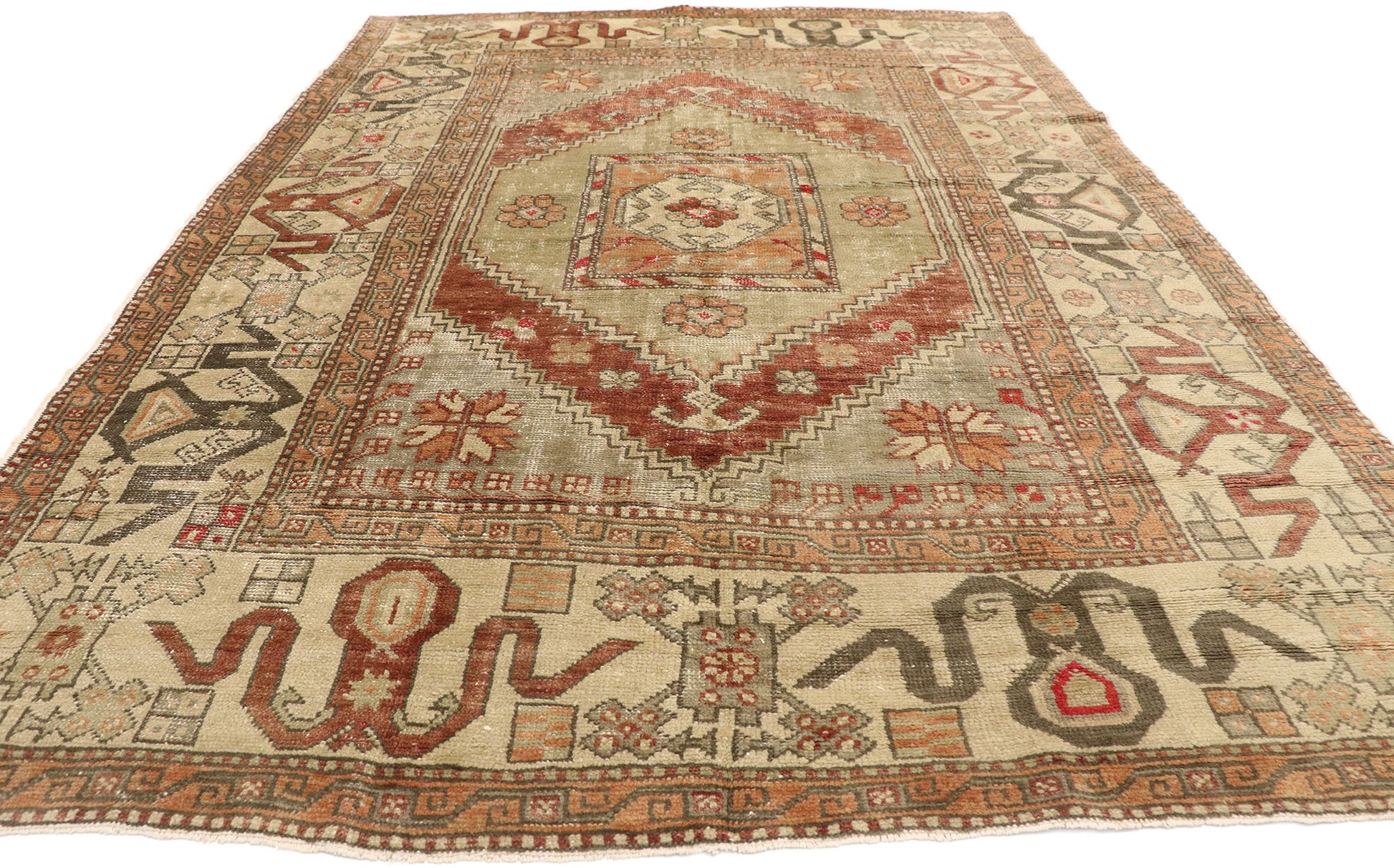 6 x 9 Vintage Oushak Rug 51203