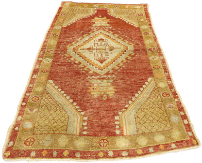 3 x 4 Vintage Turkish Oushak Rug 51209