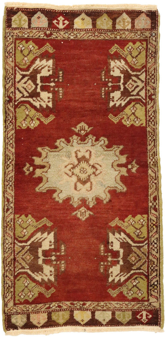 2 x 4 Vintage Turkish Yastik Rug 51217