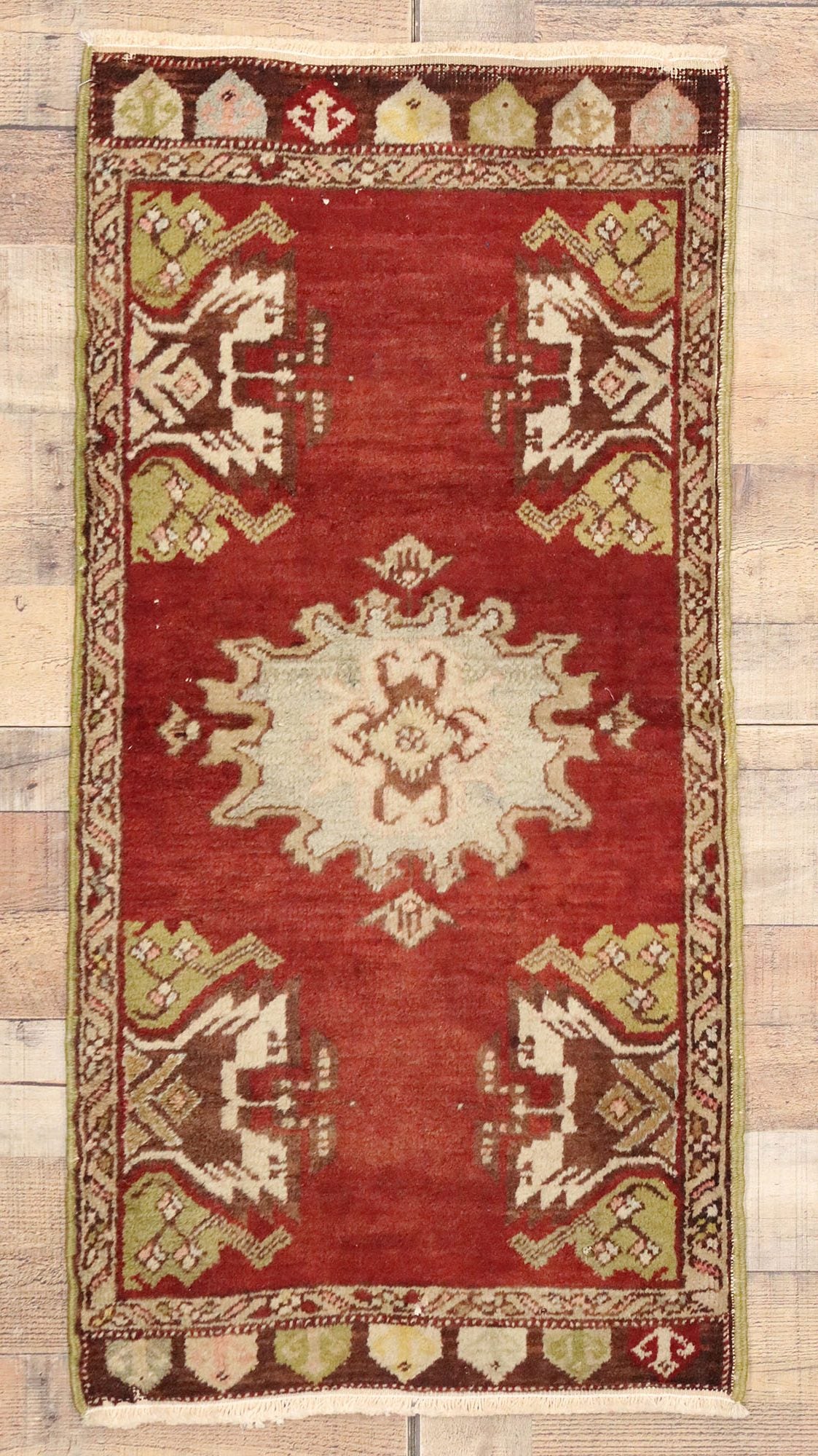 2 x 4 Vintage Turkish Yastik Rug 51217