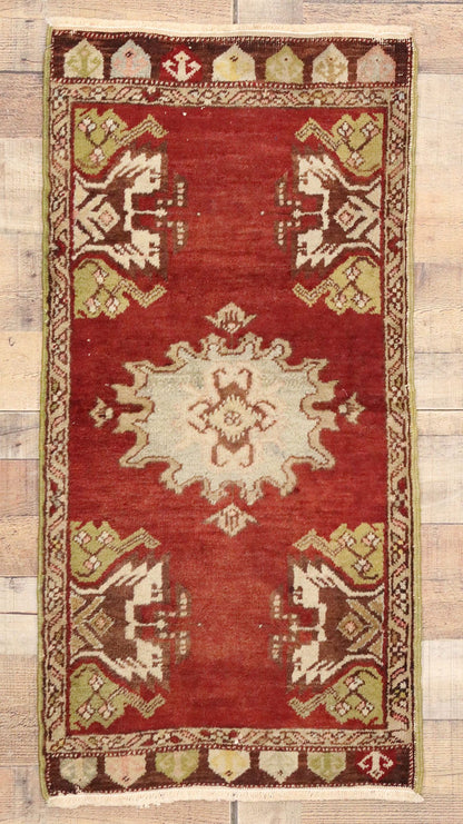 2 x 4 Vintage Turkish Yastik Rug 51217