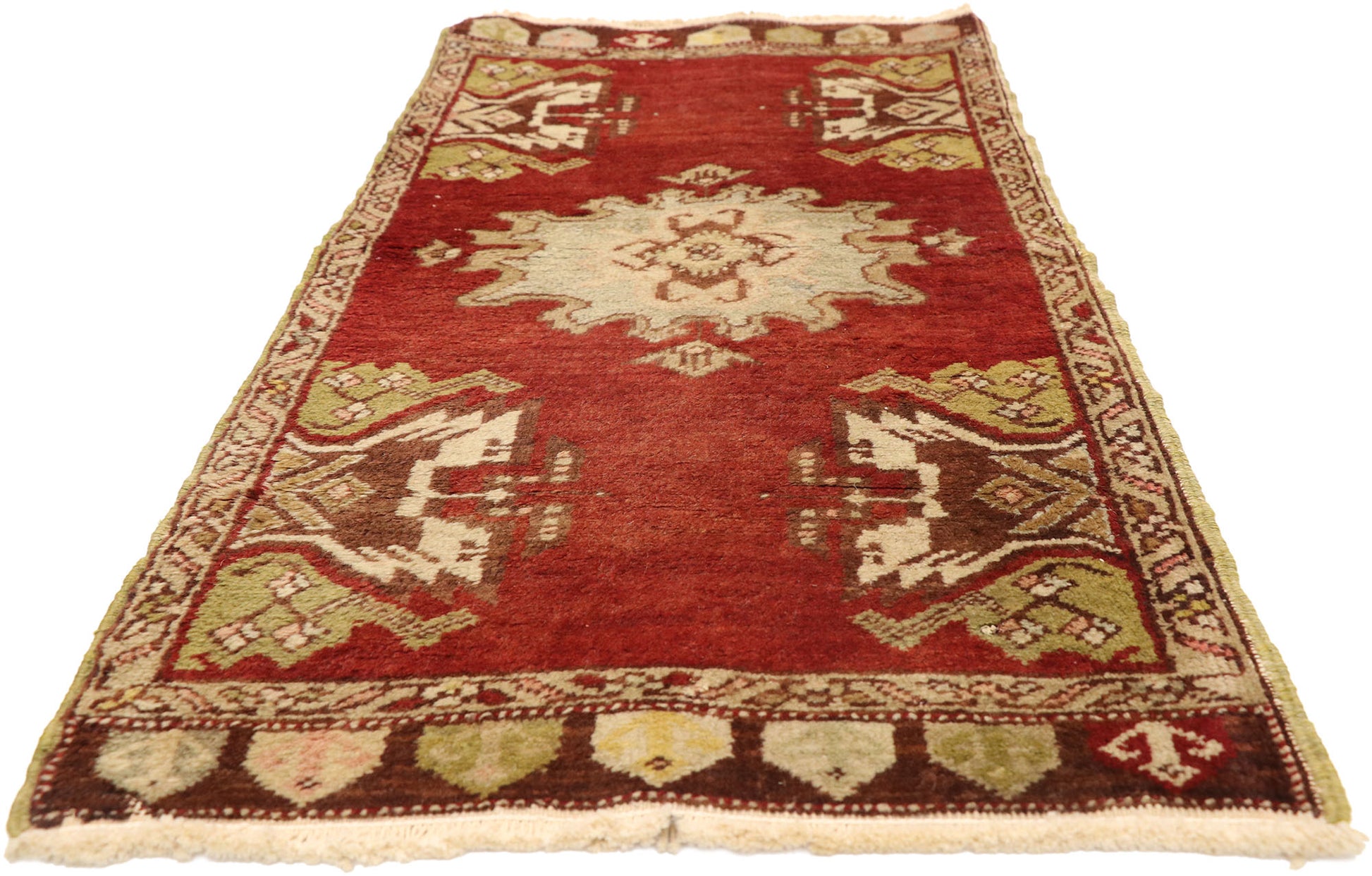 2 x 4 Vintage Turkish Yastik Rug 51217