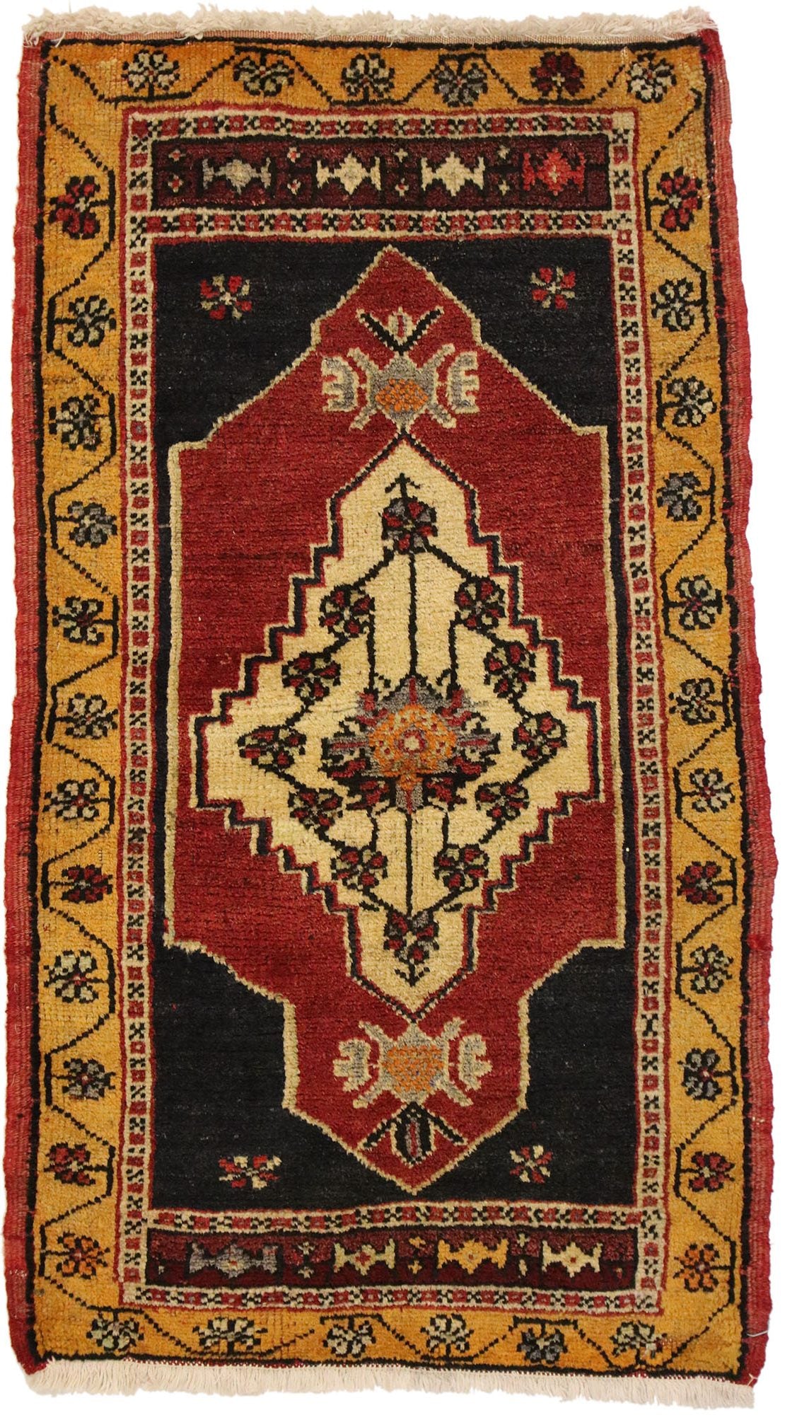 2 x 3 Vintage Turkish Yastik Rug 51219