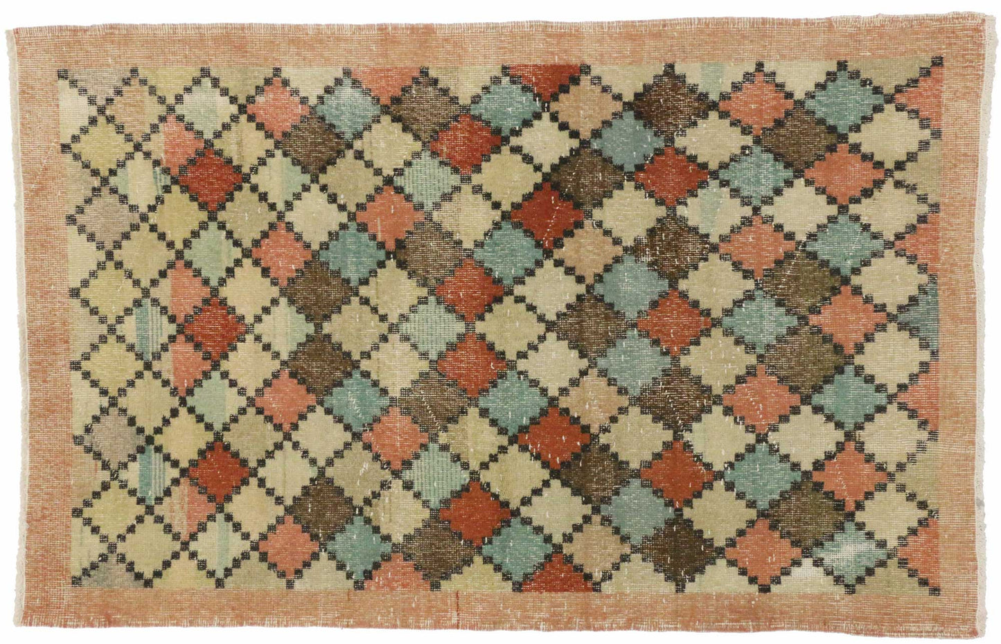 4 x 7 Vintage Turkish Sivas Rug 51227