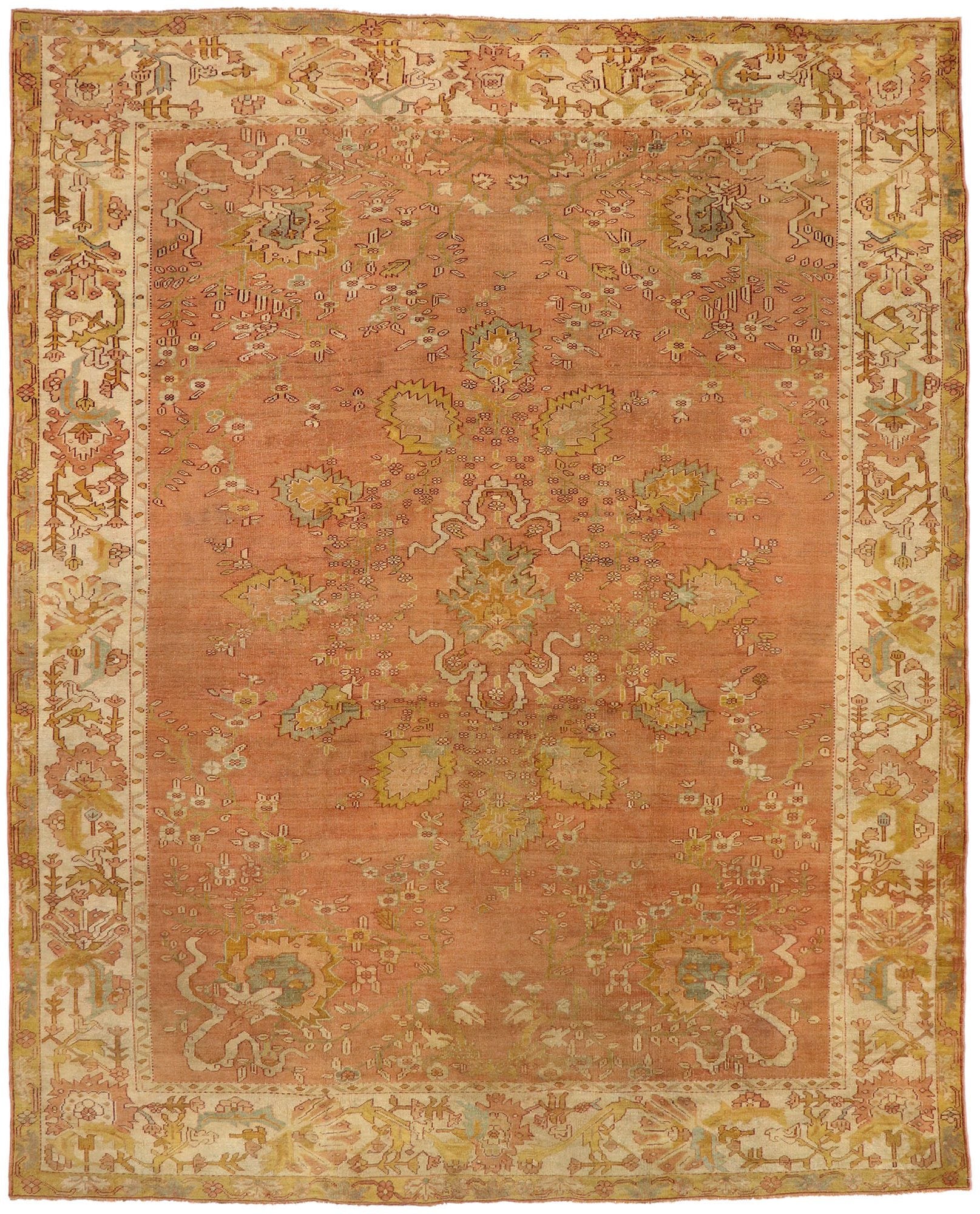 10 x 12 Antique Turkish Oushak Rug 51231