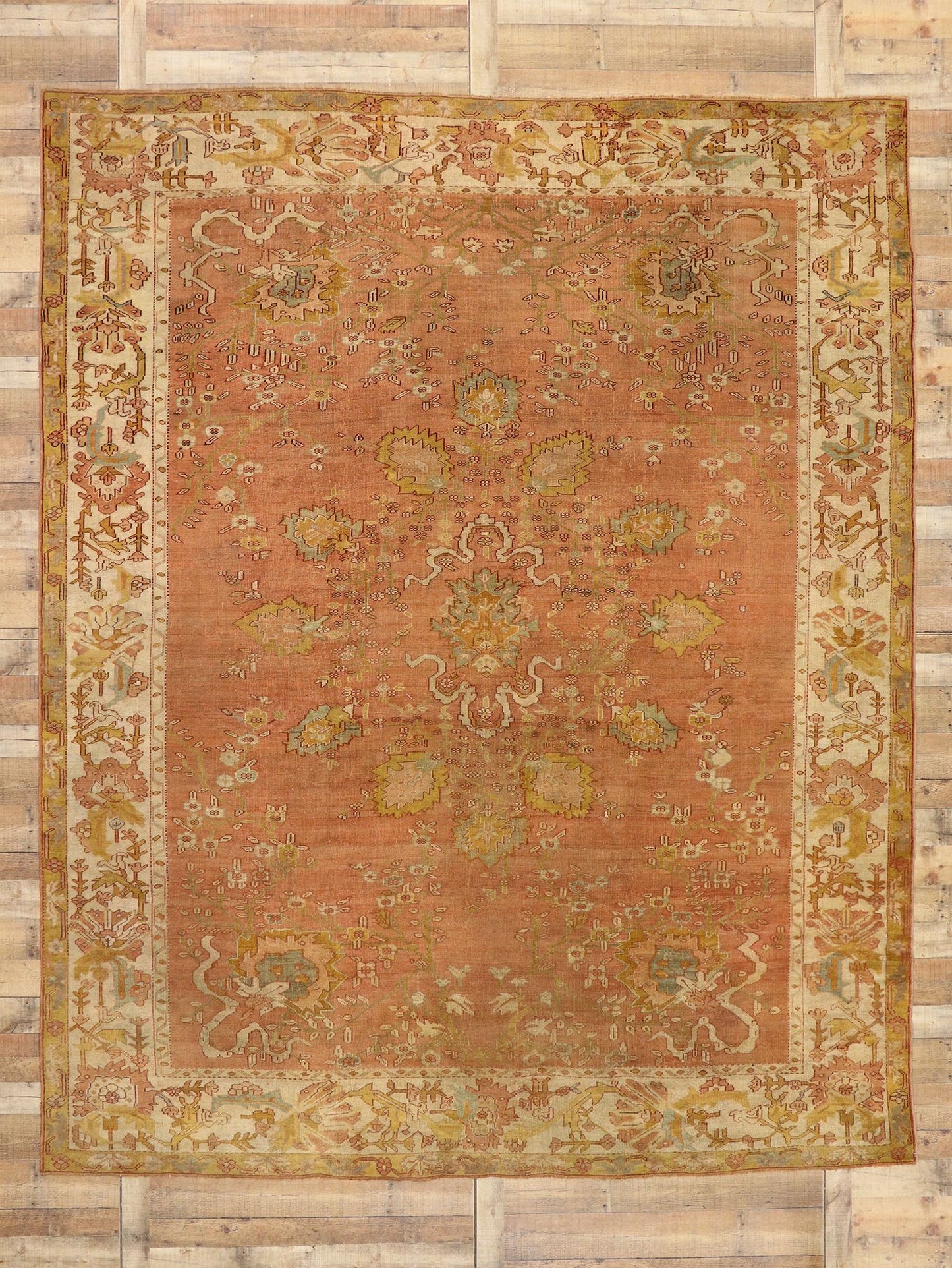 10 x 12 Antique Turkish Oushak Rug 51231