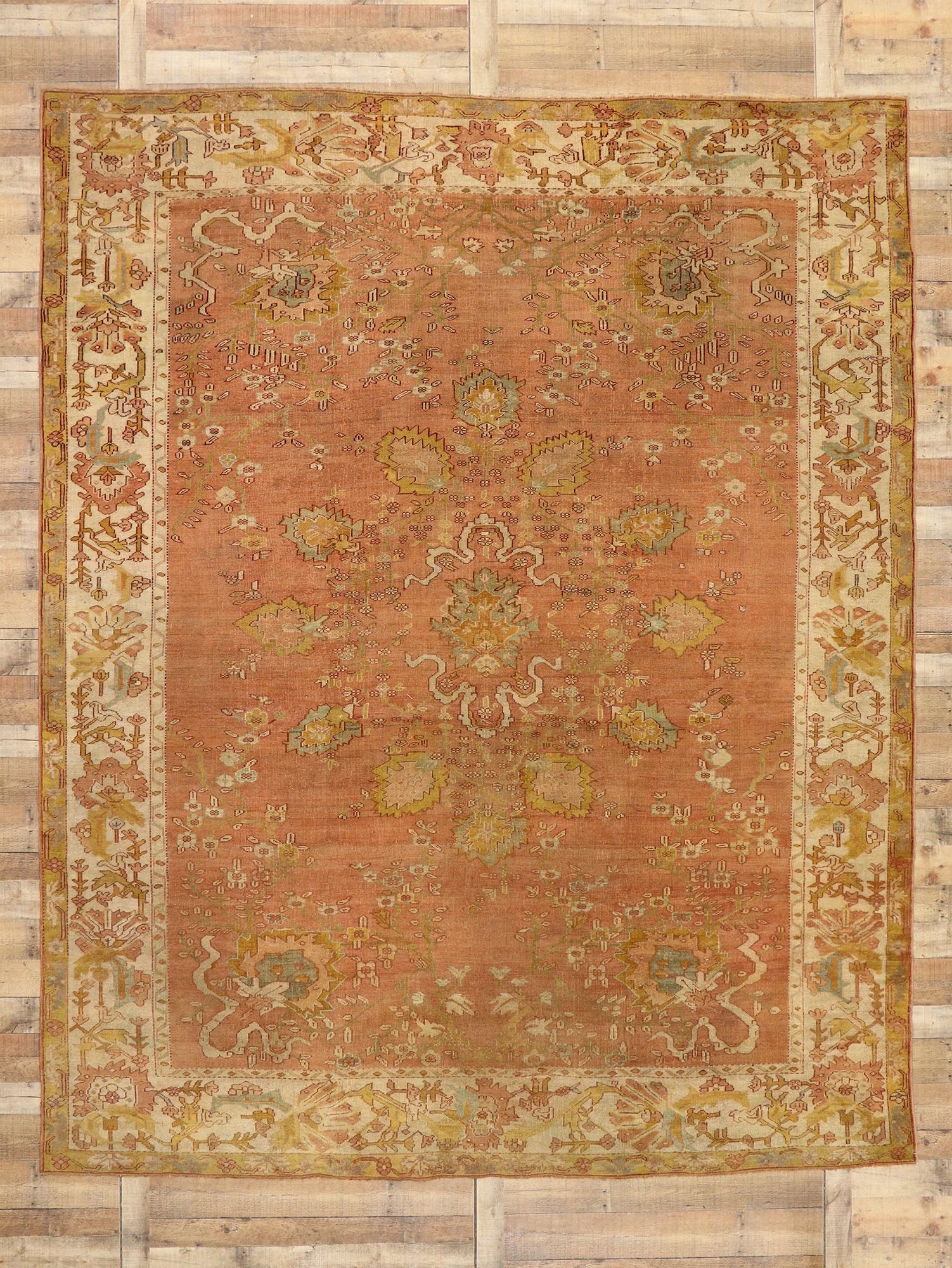 10 x 12 Antique Turkish Oushak Rug 51231