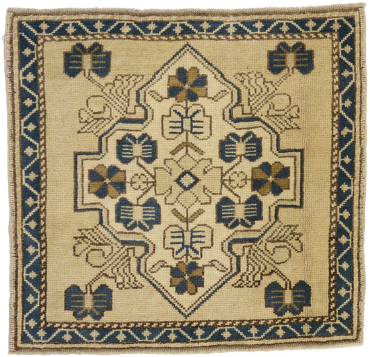 2 x 2 Vintage Turkish Yastik Rug 51258