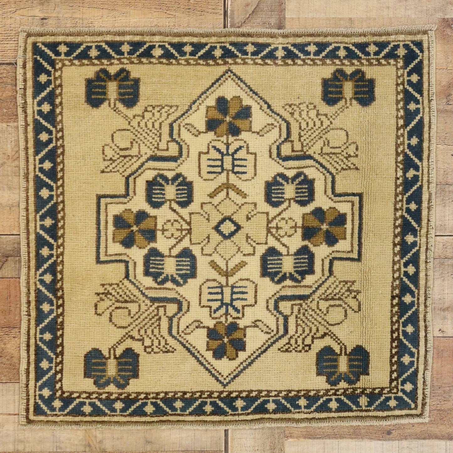 2 x 2 Vintage Turkish Yastik Rug 51258